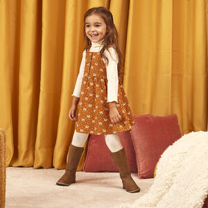 Twee-delige set met overgooier jurk voor meisjes 