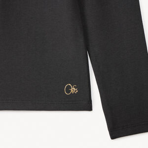 Set van 2 effen coltruiondertruien voor meisjes met lange mouwen en glitterprint Orc 