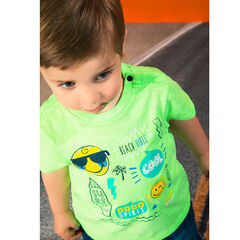 T-shirt manches courtes print SmileyWorld pour bébé garçon , Orchestra