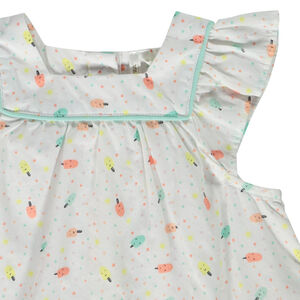 Ensemble tunique imprimé glaces et bloomer pour bébé fille 