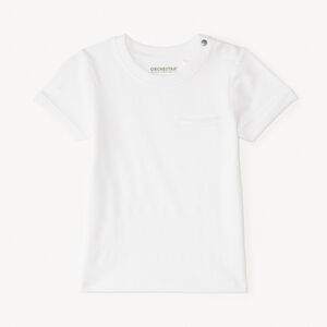 T-shirt met korte mouwen effen textuur voor baby jongen 