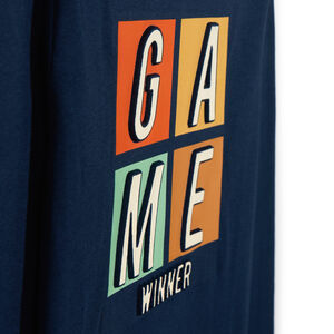 T-shirt met lange mouwen en reliëfprint voor jongens 