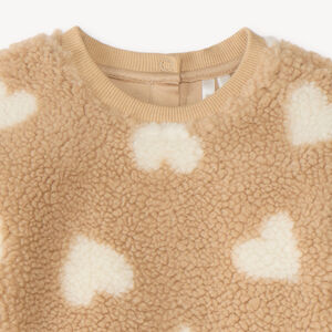 Oversized sherpa sweater voor meisjes baby 