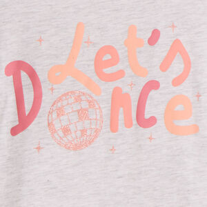 T-shirt manches longues printé à paillettes fille 