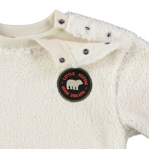 Sweat polaire en sherpa avec badge brodé pour bébé garçon 