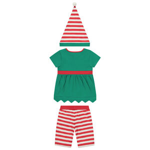 Set pyjama ludique lutin de Noël fille 