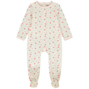 Dors-bien en jersey imprimé fleuri pour bébé fille 