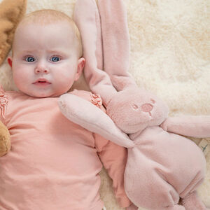 Peluche Lapin 30cm Rose Poudré 