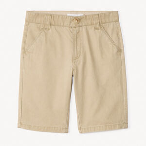 Bermuda uni en toile pour garçon 
