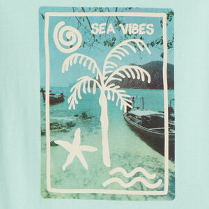 T-shirt manches courtes uni print fantaisie garçon 