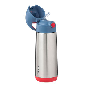 Gourde isotherme avec paille 500ml Bleu 