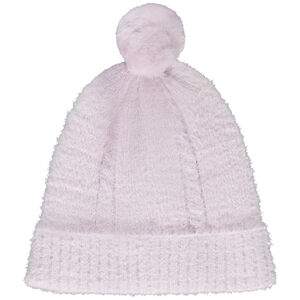 Bonnet en tricot torsadé avec pompon pour fille 