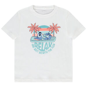 T-shirt met korte mouwen Stitch Disney met puff print voor jongens 