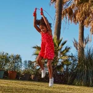 Robe sans manches imprimé nœuds pour fille 