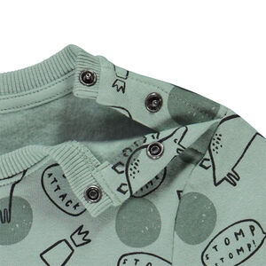 Sweatshirt in fleece met fantasieprint voor baby jongen 