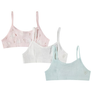 Lot de 3 brassières en jersey pour fille 