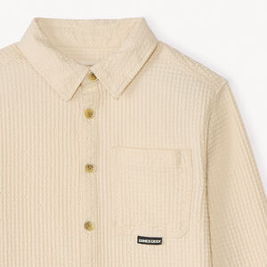 Chemise manches longues en nid d'abeille garçon 