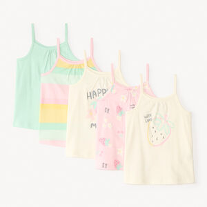 Set van 5 felle tanktops voor meisjesbaby's 