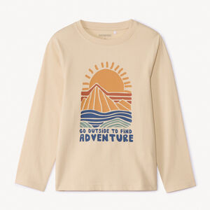 T-shirt met lange mouwen en fantasieprint voor jongens 