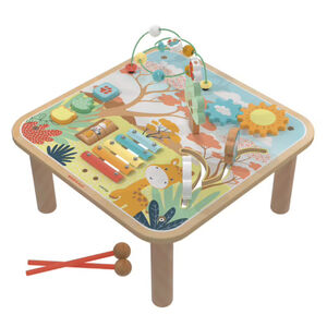 Table d'activité et d'éveil en bois Jungle 18m+ 