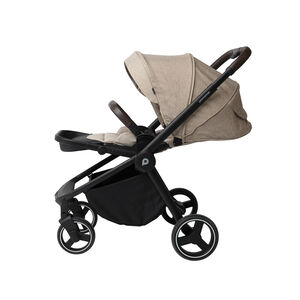 Kinderwagen trio Alba met draagmand beige/zwart 