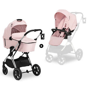 Vision X Set Kinderwagen + Draagmand Melange Rose 