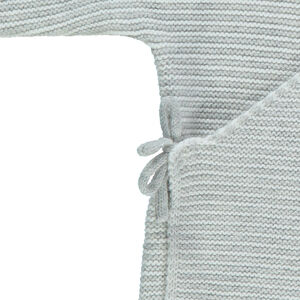 Gebreide pyjama in de geest van een cache-cœur voor baby jongen 