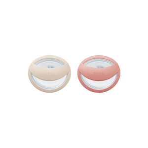SUCETTE SILICONE LOT DE 2 PERFECT MATCH 0-6M BEIGE/ROUGE 