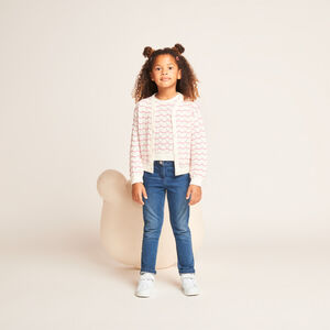 Set débardeur + gilet en tricot ajouré pour fille 