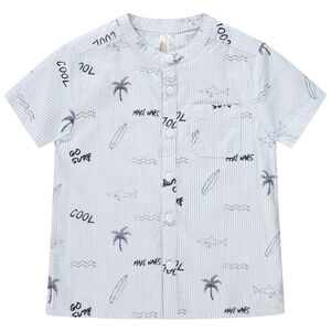 Chemise manches courtes rayée et imprimée pour garçon 