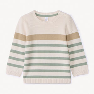 Pull rayé en tricot fantaisie pour bébé garçon 