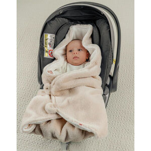 Couverture promenade Fausse Fourrure Beige MM25 