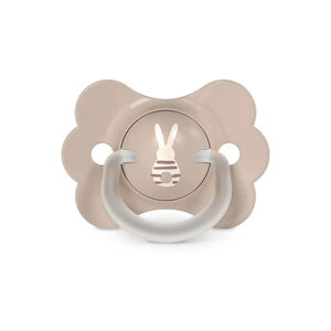 Sucette physiologique en silicone SX PRO Wonderland Papillon 0-6M décorée en beige 