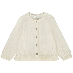 Gebreid vest met ruches voor meisjes 