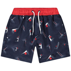 Short van microvezel met zeilbotenprint voor jongens 