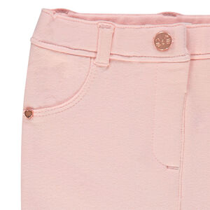 Jegging uni à bouton gravé 