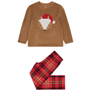 Pyjama 2-delig met kerst vos patch voor jongen 