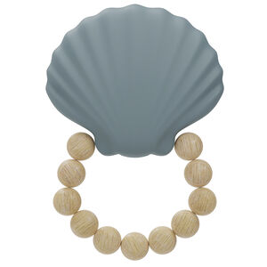 Bijtring Schelp siliconen Bleu  