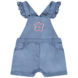Korte jumpsuit met geborduurde bloem voor meisjes 
