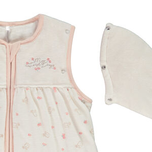 Slaapzak van fluweel met vogelpatroon TOG 3 voor meisjes 