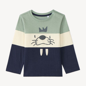 Langarm T-shirt voor babyjongen met speelse print 