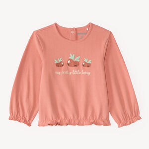 T-shirt manches longues fantaisie bébé fille broderies baies 