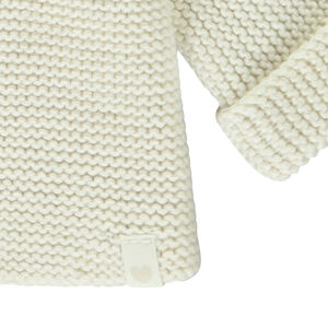 Gilet cache effet cœur uni en tricot pour bébé  