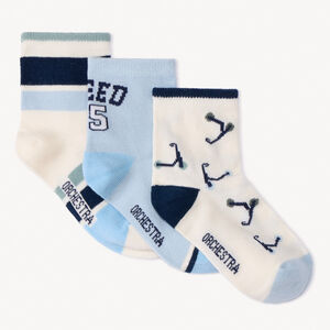 Lot de 3 chaussettes normales fantaisies pour garçon  