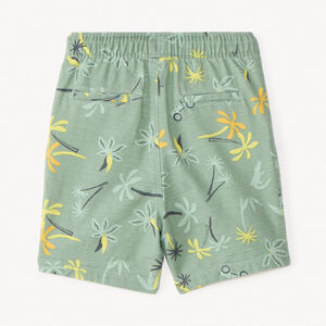 Safari-print bermuda van stof voor babyjongens 