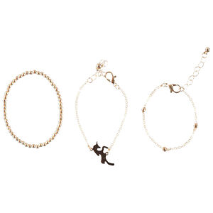 Set van 3 metalen armbanden voor meisjes 