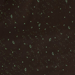 Knuffeldeken Lapidou taupekleurig met glow-in-the-dark print en fopspeenclip 