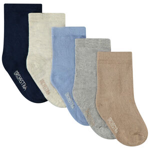 Lot de 5 paires de chaussettes unies pour bébé garçon 
