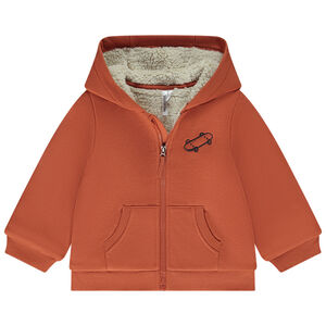 Gilet met kap borduurwerk skate voor baby jongen 