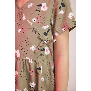 Skaterjurk met korte mouwen en bloemenprint voor meisjes 